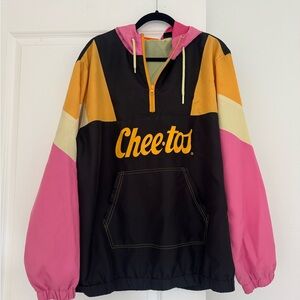 NEW Cheetos men’s graphic pullover quarter zip windbreaker jacket size large